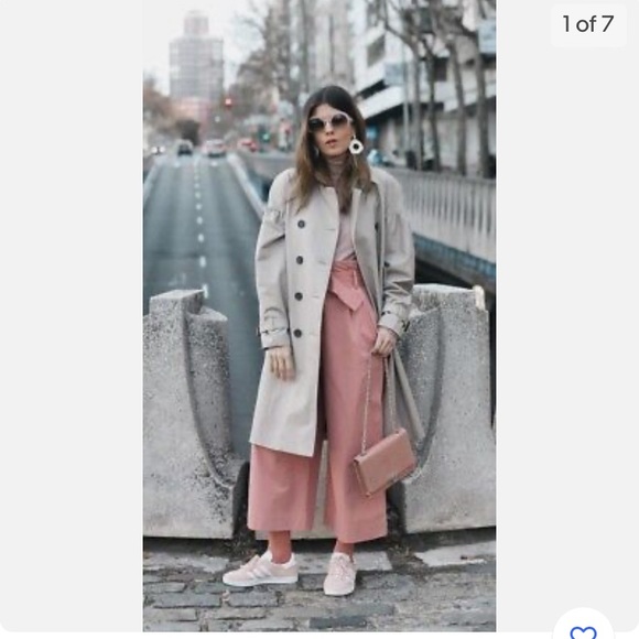 Zara Pink Belted Pants - Picture 4 of 9